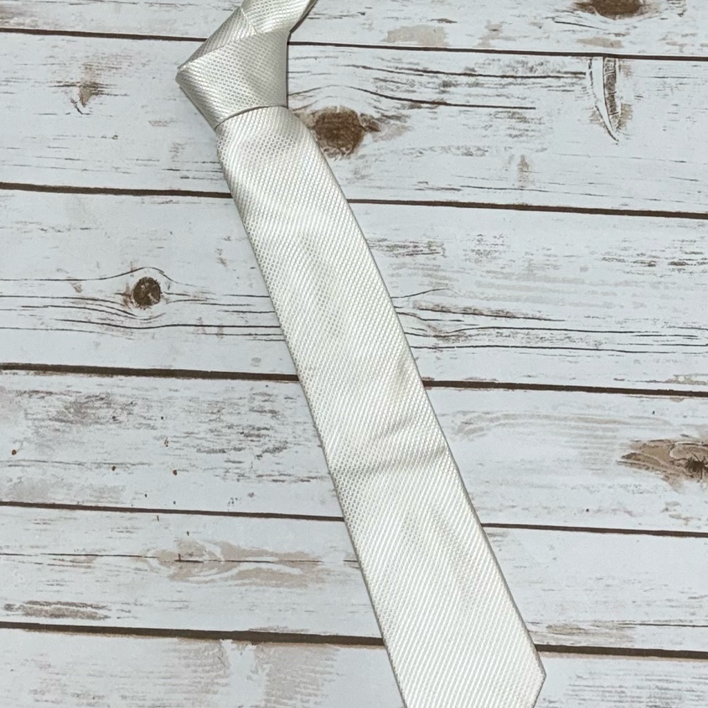 Stafford White Silk Necktie Classic Accessory